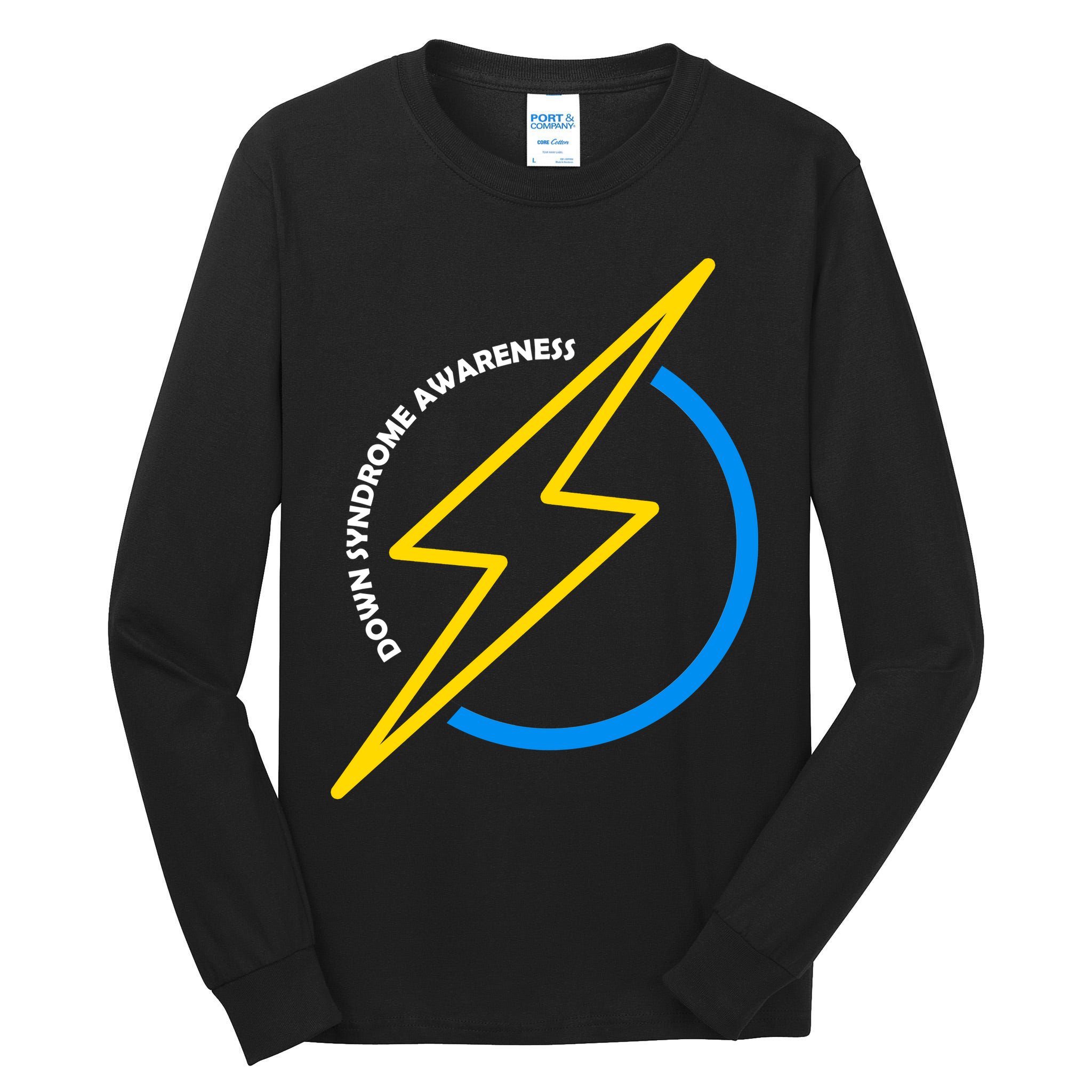 Down Syndrome Awareness Lightning Bolt Tall Long Sleeve T-Shirt