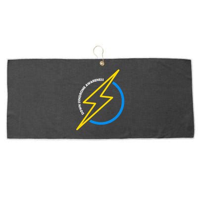 Down Syndrome Awareness Lightning Bolt Large Microfiber Waffle Golf Towel