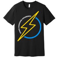 Down Syndrome Awareness Lightning Bolt Premium T-Shirt