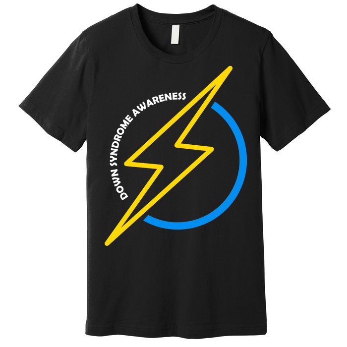 Down Syndrome Awareness Lightning Bolt Premium T-Shirt