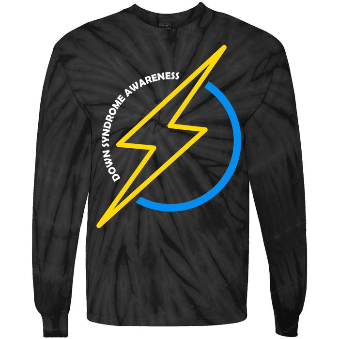 Down Syndrome Awareness Lightning Bolt Tie-Dye Long Sleeve Shirt