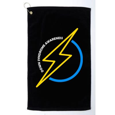 Down Syndrome Awareness Lightning Bolt Platinum Collection Golf Towel