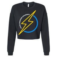 Down Syndrome Awareness Lightning Bolt Cropped Pullover Crew