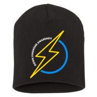 Down Syndrome Awareness Lightning Bolt Short Acrylic Beanie