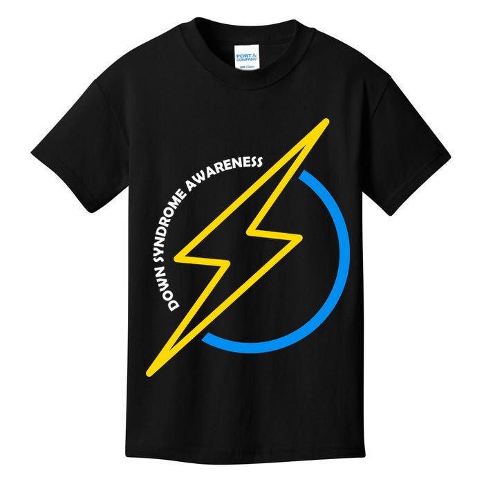 Down Syndrome Awareness Lightning Bolt Kids T-Shirt