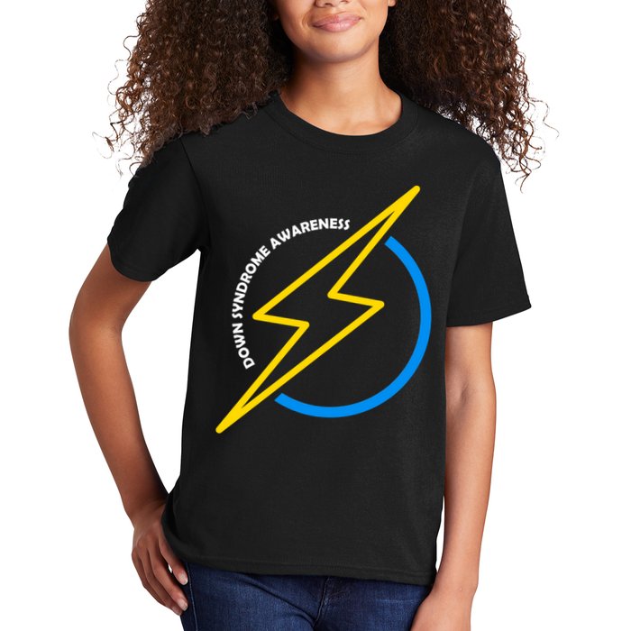 Down Syndrome Awareness Lightning Bolt Kids T-Shirt