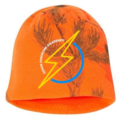 Down Syndrome Awareness Lightning Bolt Kati - Camo Knit Beanie