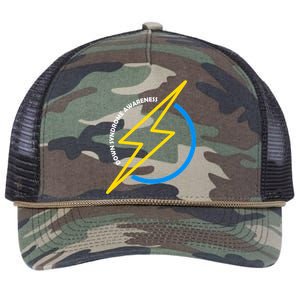 Down Syndrome Awareness Lightning Bolt Retro Rope Trucker Hat Cap