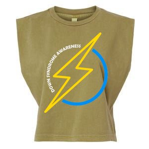 Down Syndrome Awareness Lightning Bolt Garment-Dyed Women's Muscle Tee