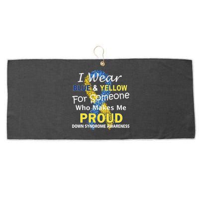 Down Syndrome Awareness Makes Me Proud Large Microfiber Waffle Golf Towel