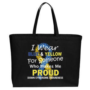 Down Syndrome Awareness Makes Me Proud Cotton Canvas Jumbo Tote