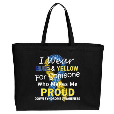 Down Syndrome Awareness Makes Me Proud Cotton Canvas Jumbo Tote