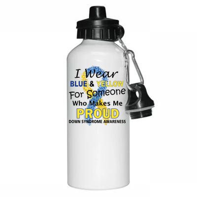 Down Syndrome Awareness Makes Me Proud Aluminum Water Bottle