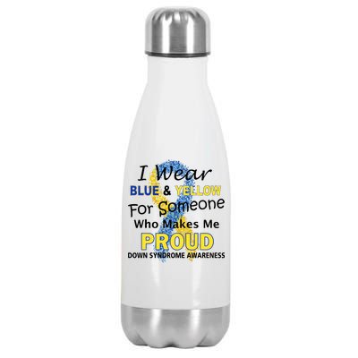 Down Syndrome Awareness Makes Me Proud Stainless Steel Insulated Water Bottle