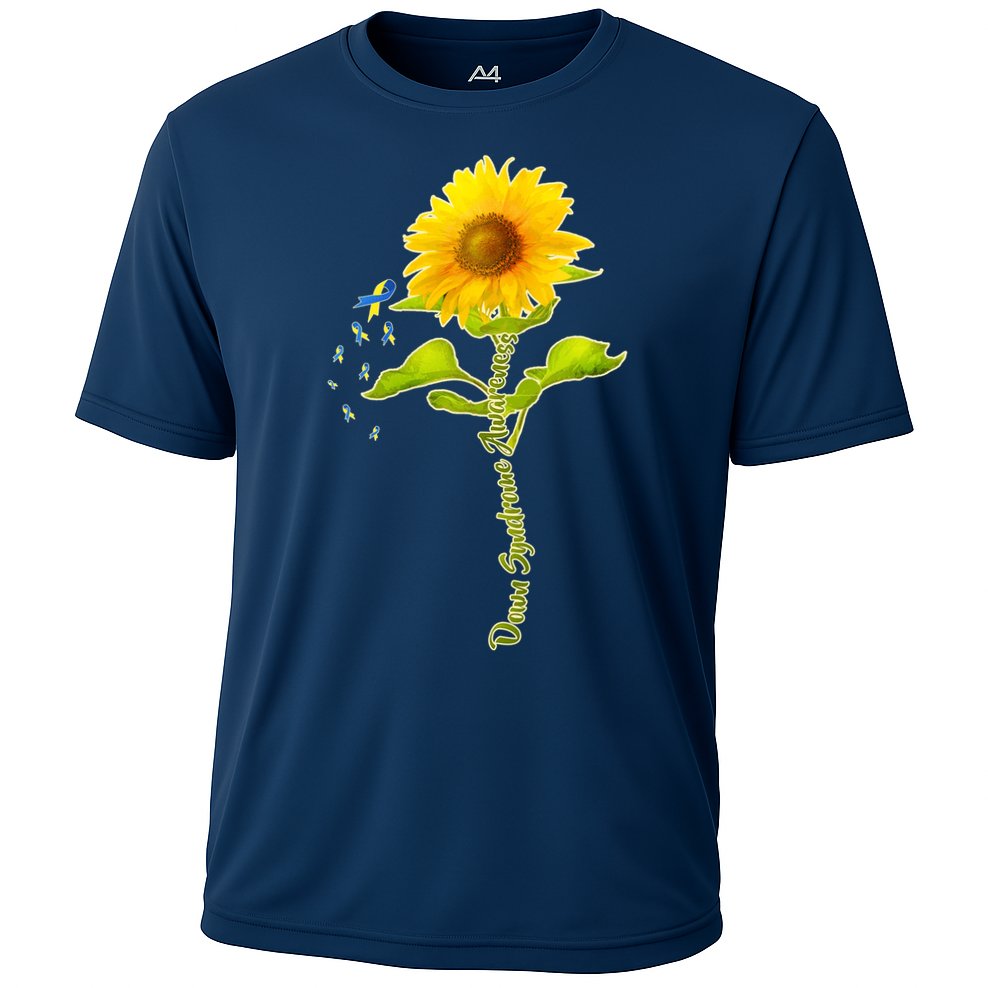 Down Syndrome Awareness Sunflower Cooling Performance Crew T-Shirt