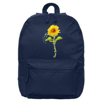 Down Syndrome Awareness Sunflower 16 in Basic Backpack