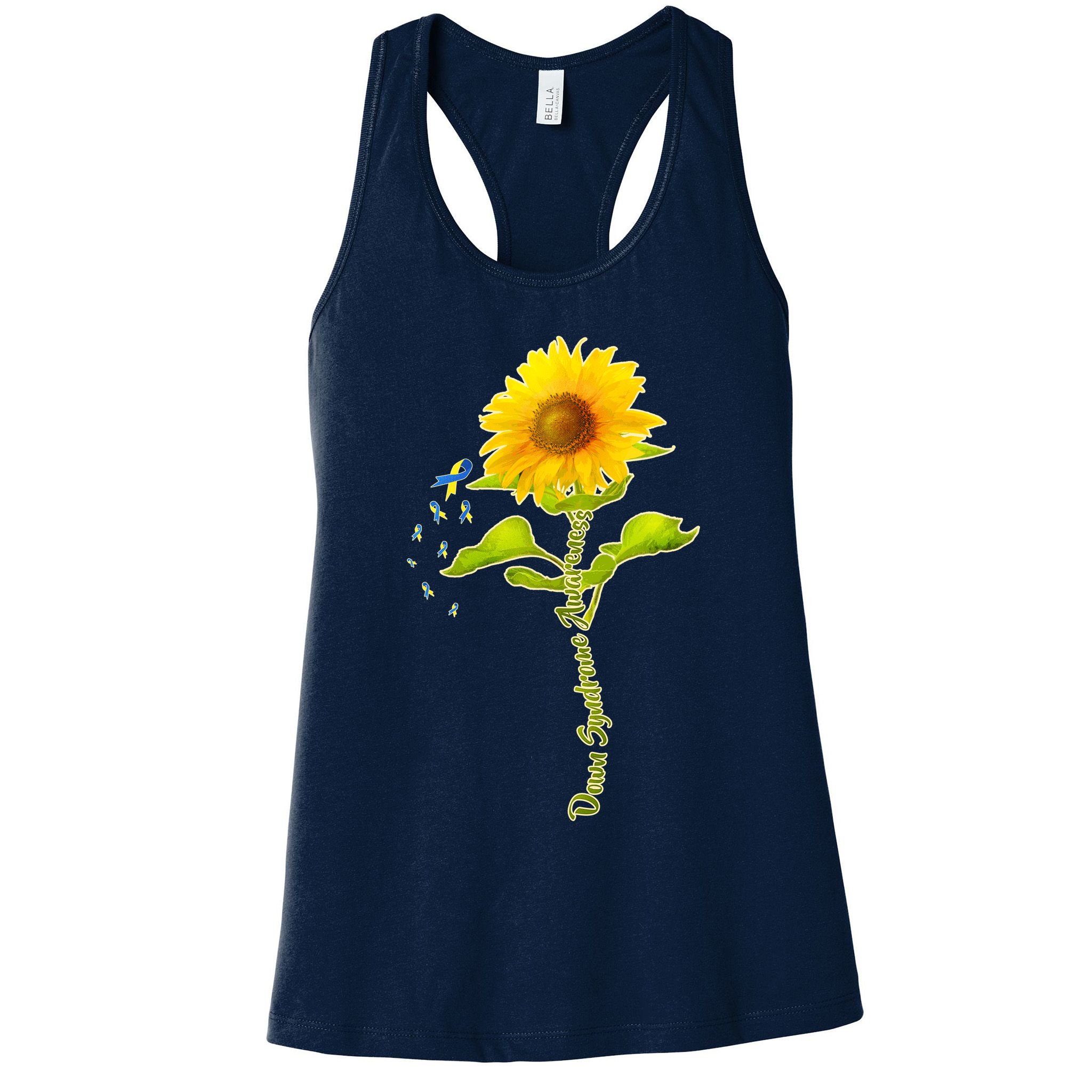 Down Syndrome Awareness Sunflower Womens Tank Top