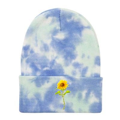 Down Syndrome Awareness Sunflower Tie Dye 12in Knit Beanie