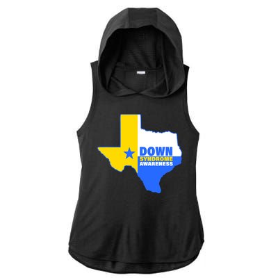 Down Syndrome Awareness Texas State Ladies PosiCharge Tri-Blend Wicking Draft Hoodie Tank