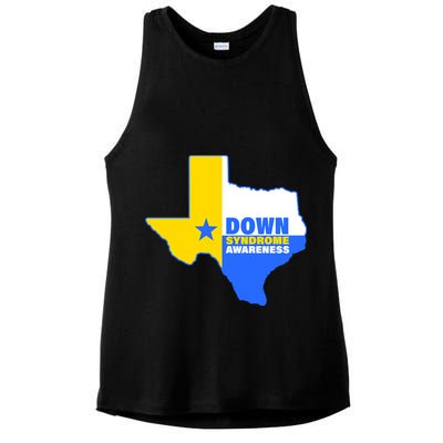Down Syndrome Awareness Texas State Ladies PosiCharge Tri-Blend Wicking Tank