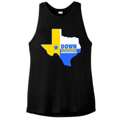 Down Syndrome Awareness Texas State Ladies PosiCharge Tri-Blend Wicking Tank