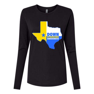 Down Syndrome Awareness Texas State Womens Cotton Relaxed Long Sleeve T-Shirt