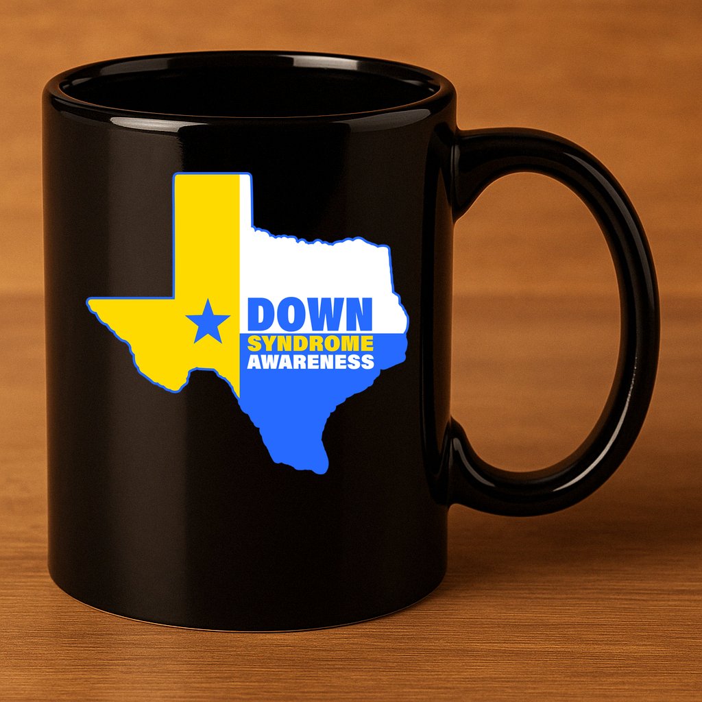 Down Syndrome Awareness Texas State 11oz C Handle Ceramic Mug