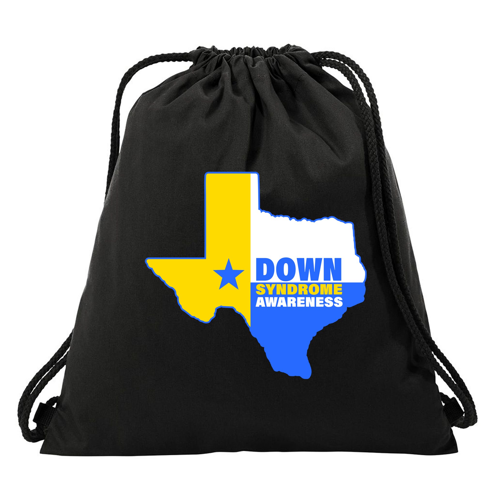 Down Syndrome Awareness Texas State Drawstring Bag