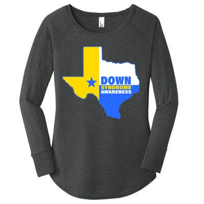 Down Syndrome Awareness Texas State Women's Perfect Tri Tunic Long Sleeve Shirt