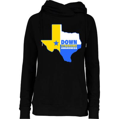 Down Syndrome Awareness Texas State Womens Funnel Neck Pullover Hood