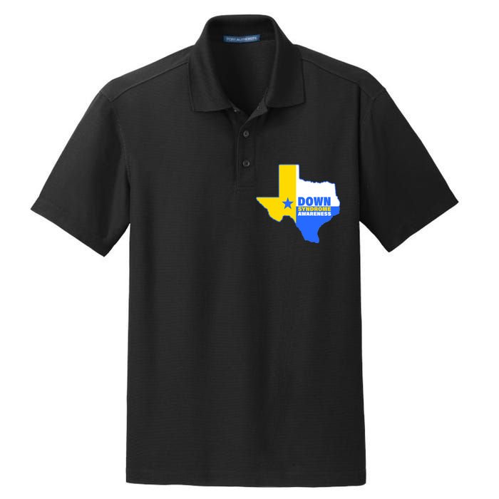 Down Syndrome Awareness Texas State Dry Zone Grid Polo