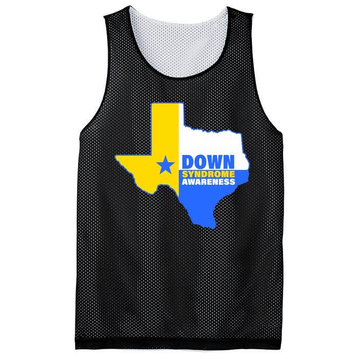 Down Syndrome Awareness Texas State Mesh Reversible Basketball Jersey Tank