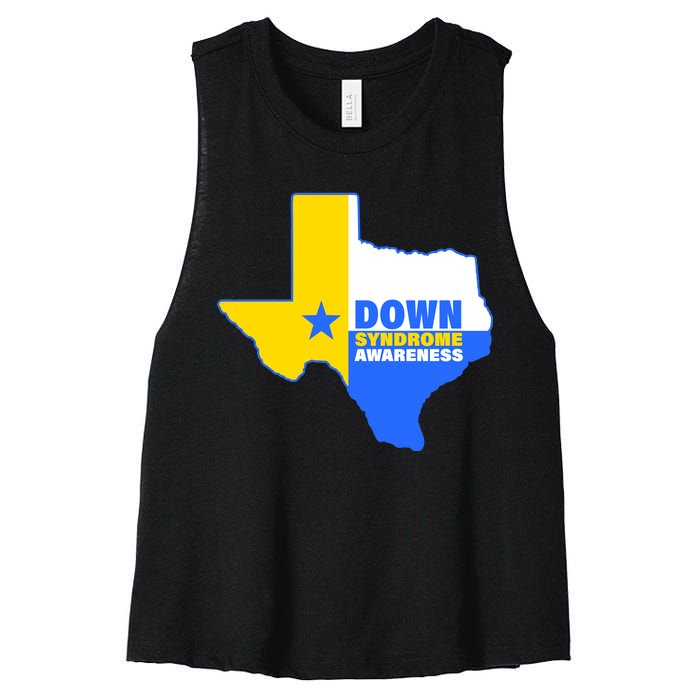 Down Syndrome Awareness Texas State Women's Racerback Cropped Tank