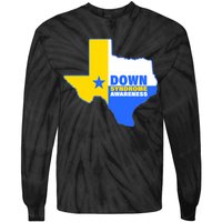 Down Syndrome Awareness Texas State Tie-Dye Long Sleeve Shirt