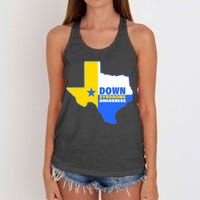 Down Syndrome Awareness Texas State Women's Knotted Racerback Tank