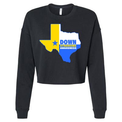 Down Syndrome Awareness Texas State Cropped Pullover Crew