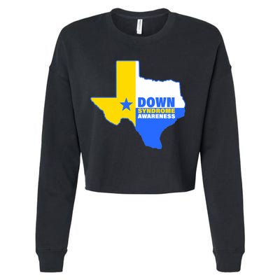 Down Syndrome Awareness Texas State Cropped Pullover Crew