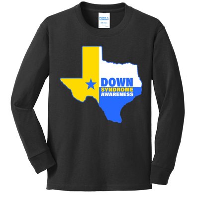 Down Syndrome Awareness Texas State Kids Long Sleeve Shirt