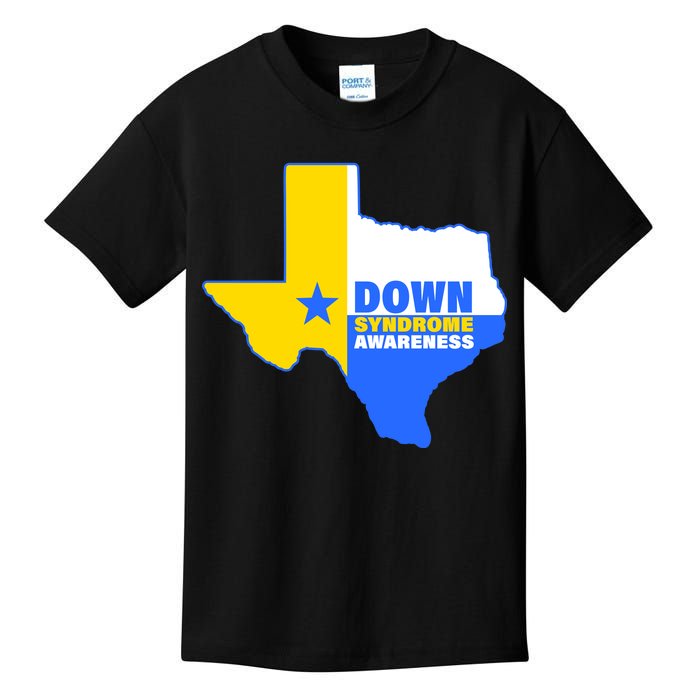 Down Syndrome Awareness Texas State Kids T-Shirt