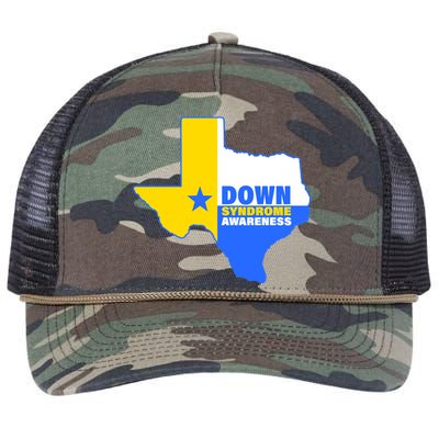 Down Syndrome Awareness Texas State Retro Rope Trucker Hat Cap