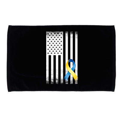 Down Syndrome Awareness USA Flag Microfiber Hand Towel