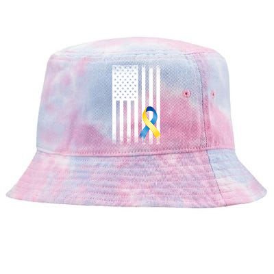 Down Syndrome Awareness USA Flag Tie-Dyed Bucket Hat