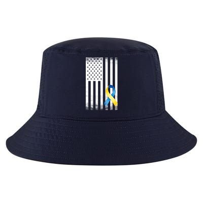 Down Syndrome Awareness USA Flag Cool Comfort Performance Bucket Hat