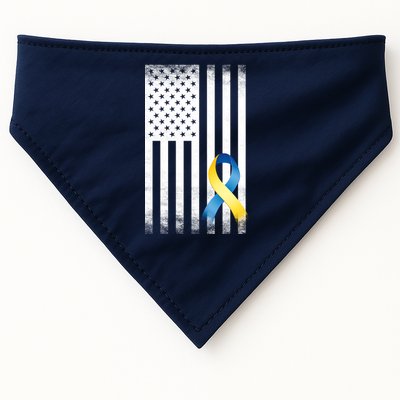 Down Syndrome Awareness USA Flag USA-Made Doggie Bandana