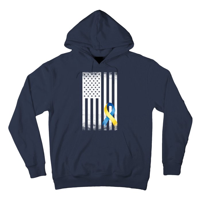 Down Syndrome Awareness USA Flag Hoodie