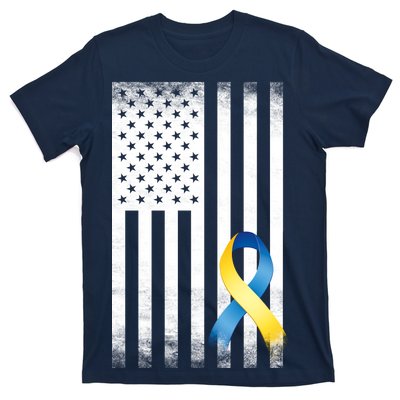 Down Syndrome Awareness USA Flag T-Shirt