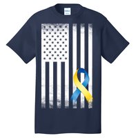 Down Syndrome Awareness USA Flag Tall T-Shirt