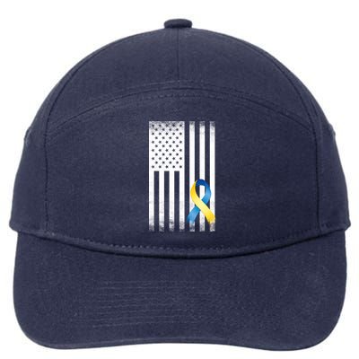 Down Syndrome Awareness USA Flag 7-Panel Snapback Hat