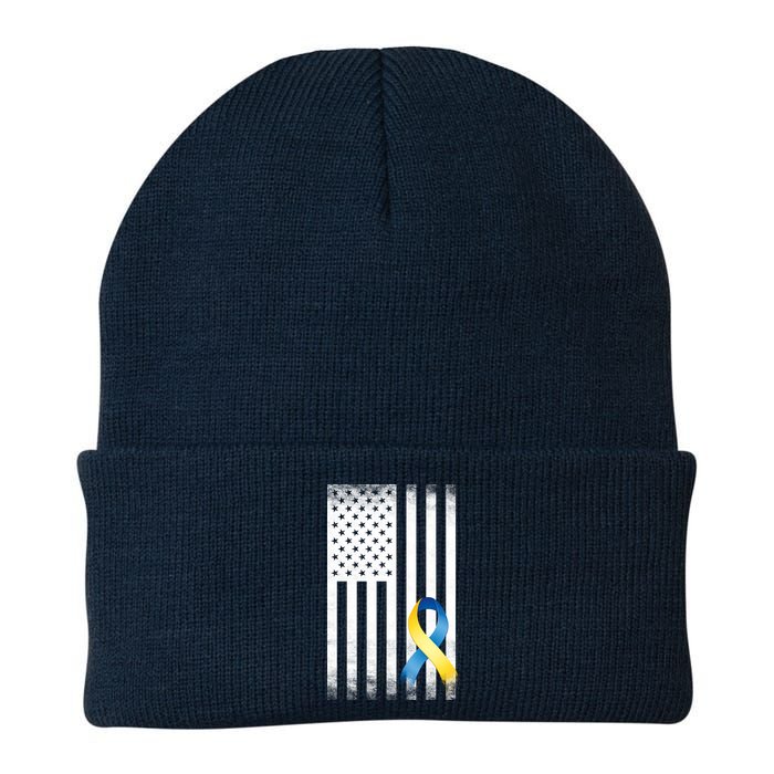 Down Syndrome Awareness USA Flag Knit Cap Winter Beanie