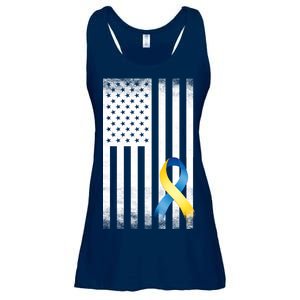 Down Syndrome Awareness USA Flag Ladies Essential Flowy Tank